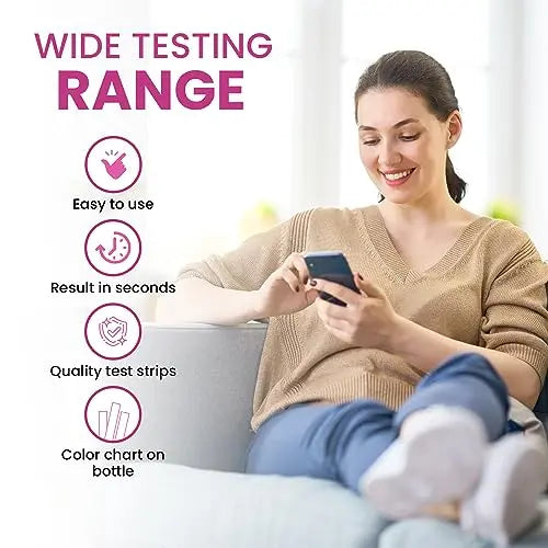 5-Minute Vaginal pH Test Kit for Women - 50 Premium-Quality Vaginal Heath pH Test Strips Included Leaping Lynx Au supplements