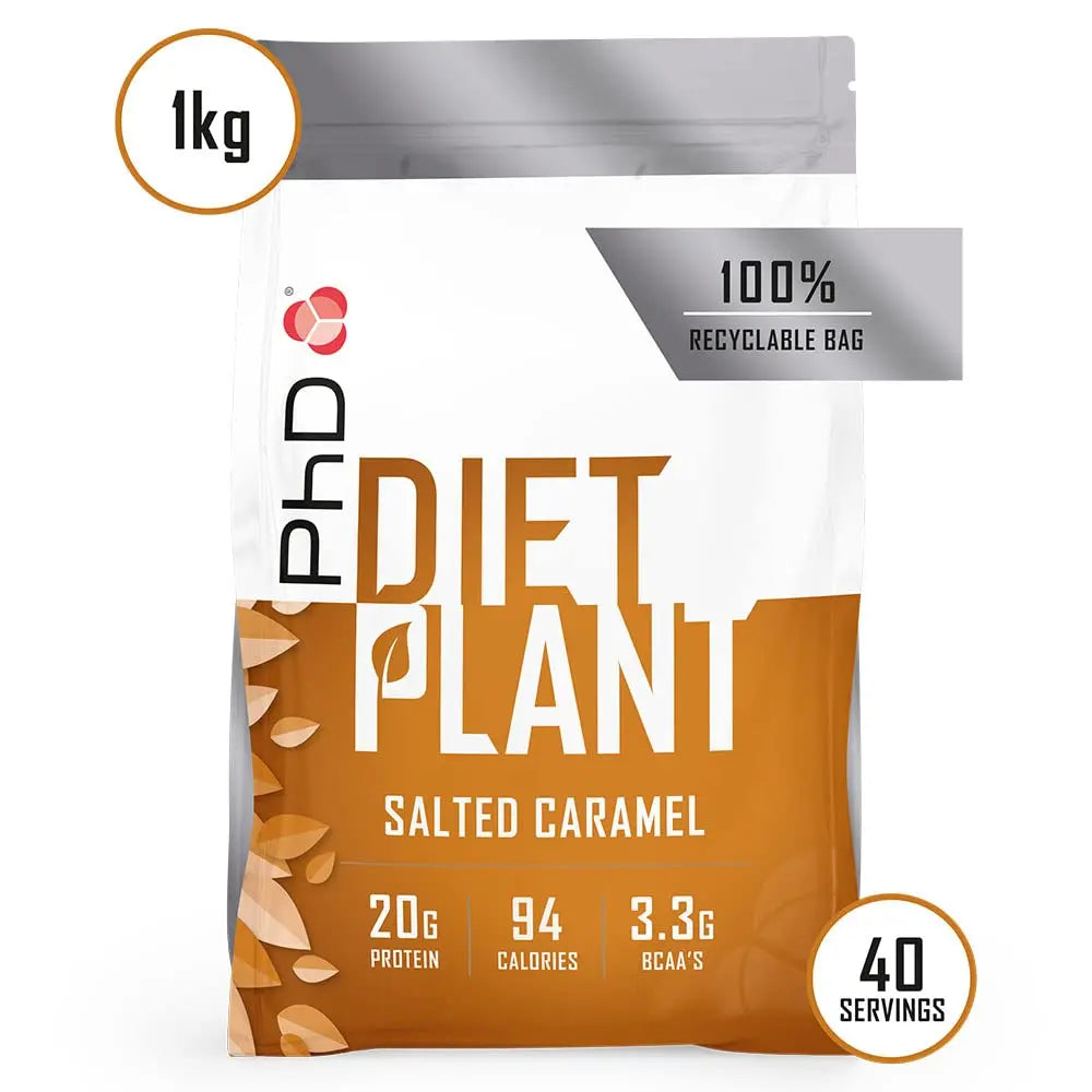 PhD Nutrition Diet Plant, Vegan Protein Powder Plant Based, Salted Caramel PhD Au supplements