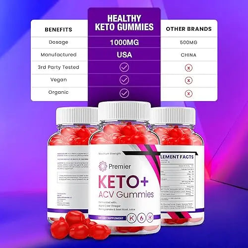 Rillvo (3 Pack) Premier Keto ACV Gummies - Official - Keto Premiere ACV Advanced Formula Rillvo Au supplements