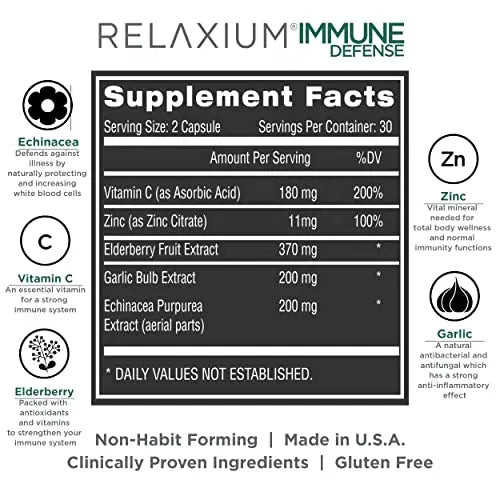 Relaxium Immune Defense, Powerful Immune Support Supplement, Immunity Relaxium Au supplements