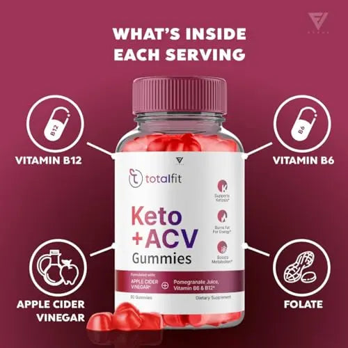 (2 Pack) Total Fit Keto ACV Gummies Advanced Apple Cider Vinegar Supplement Reviews Fyvus Au supplements