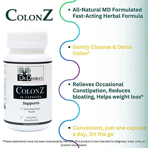 Dr. Dhoble’s Remedies ColonZ Colon Cleanser & Detox – Helps Occasional Constipation DR. DHOBLE’S REMEDIES Au supplements