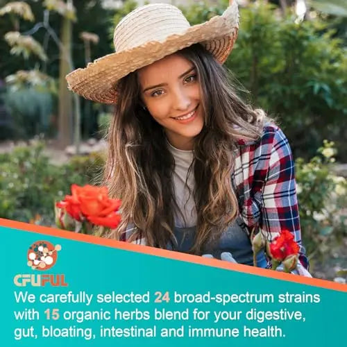 Probiotics for Women & Men - 300 Billion CFU & 24 Strains Probiotic with 15 Organic Herbs Cfuful Au supplements