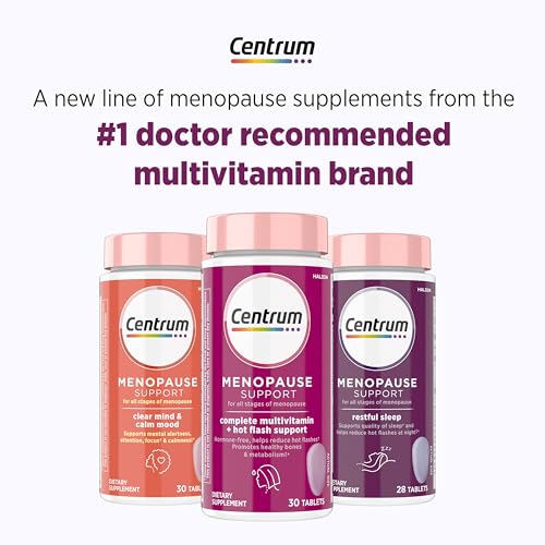 Centrum Restful Sleep Menopause Support Tablets, Supplement with Clinically Studied DailyZz and geniVida, 28 Count Centrum Au supplements