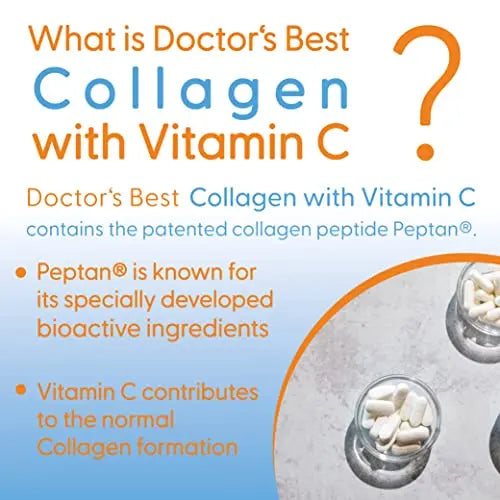 Doctor's Best, Collagen Types 1 and 3, Peptane & Vitamin C, 1,000mg, 180 Tablets Doctor's BEST Au supplements
