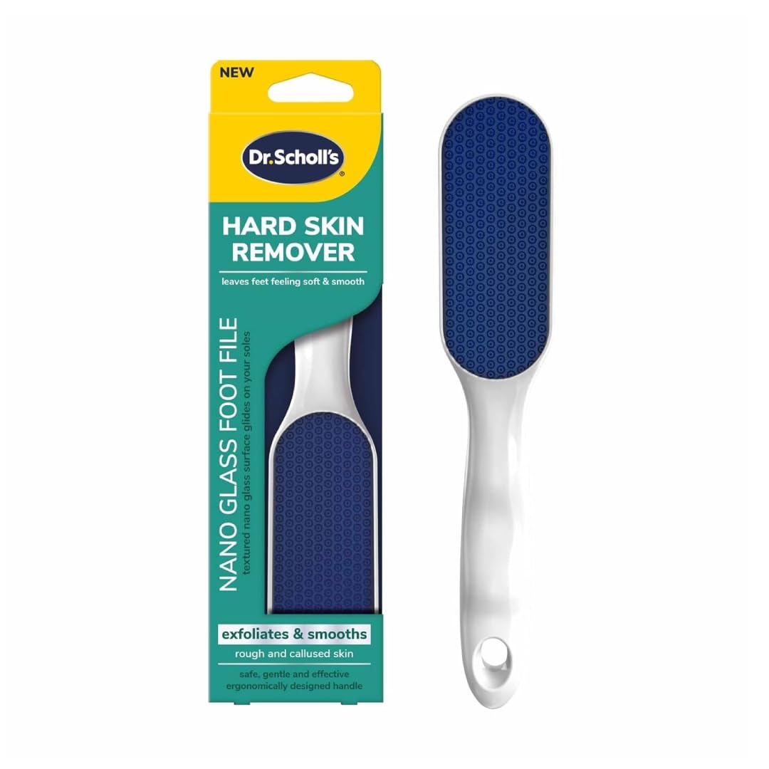 Dr. Scholl's Hard Skin Remover Nano Glass Foot File - Foot Callus Remover, Durable Foot Scrubber