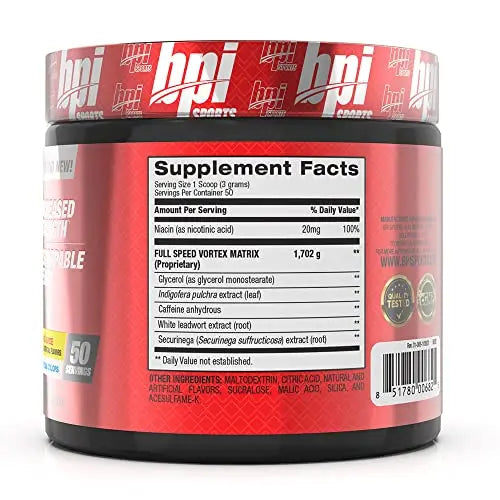 BPI Sports 1.M.R Vortex Pre Workout Powder, Non Habit Forming, Sustained Energy & Nitric BPI Sports Au supplements