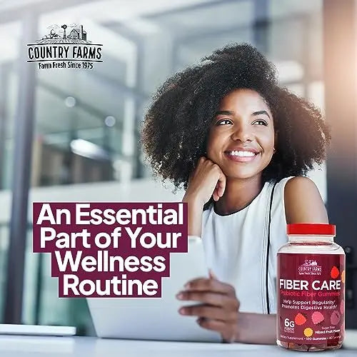 Country Farms Fiber Care Prebiotic Gummies, 6g of Fiber Per Serving, FOS from Beets Country Farms Au supplements