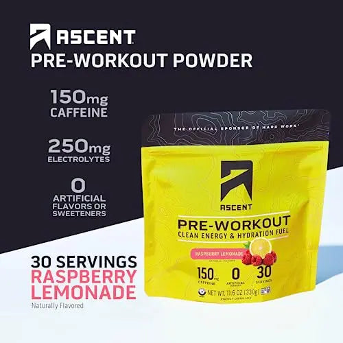Ascent Pre Workout Powder - Preworkout for Men & Women with No Artificial Ingredients Ascent Au supplements