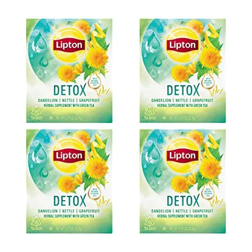 Lipton Green Tea Bags, Herbal Supplement for Detox, 15 Count (Pack of 4) Lipton Au supplements