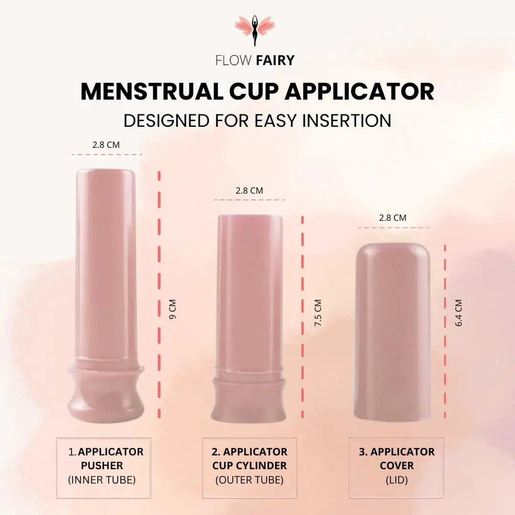 Flow Fairy Reusable Menstrual Cup with Applicator for Easy Insertion- 100% Medical Grade Silicone Period Cup Flow Fairy Au supplements