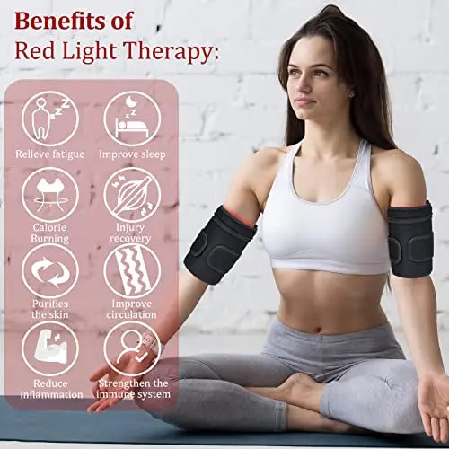 NEXTWOOD 660nm and 850nm Infrared Red Light Arm Therapy Wrap Belt with Timer & Brightness Setting Red NEXTWOOD Au supplements