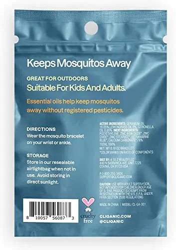 Cliganic 50 Pack Mosquito Repellent Bracelets, DEET-Free Bands, Individu Cliganic Au supplements
