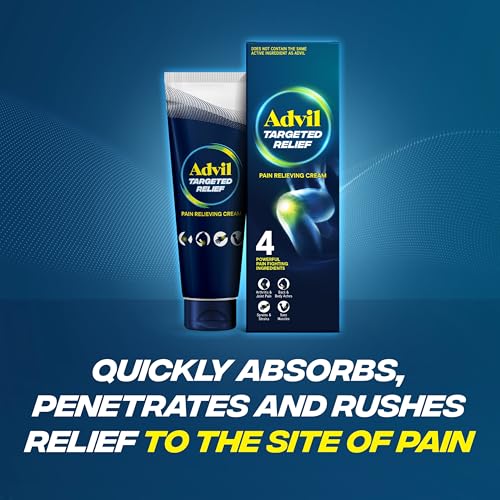 Advil Targeted Relief Pain Relieving Cream, Up to 8 Hours of Powerful Relief of Minor Arthritis Pain, Joint Pain, Lower Back Pain and Muscle Pain - 4 oz Advil Au supplements