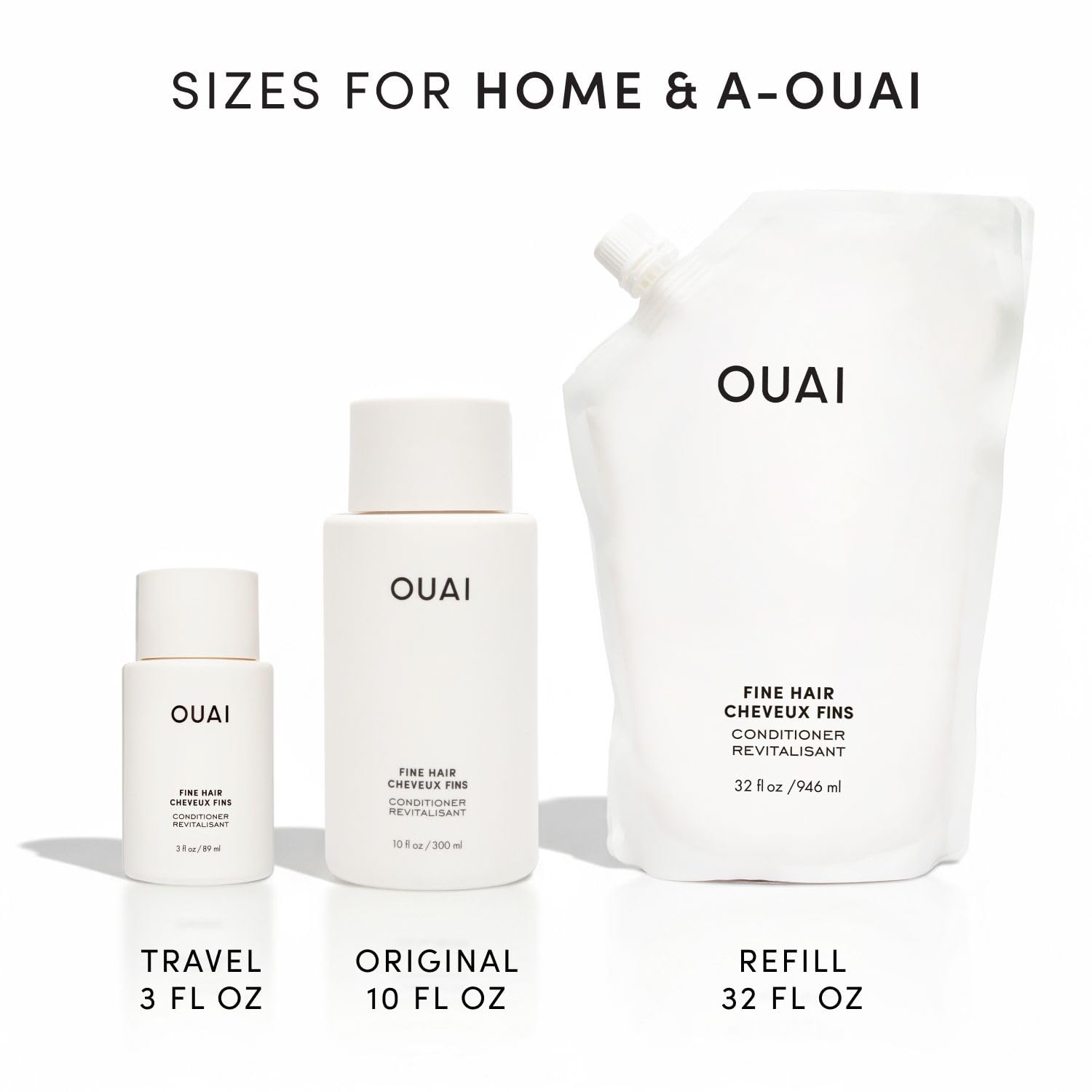 OUAI Fine Hair Conditioner Travel Size - Volumizing Conditioner for Fine Hair with Keratin, Biotin & Chia Seed Oil - Adds Softness, Bounce & Volume - Free from Parabens, Sulfates & Phthalates (3 Oz) OUAI Au supplements