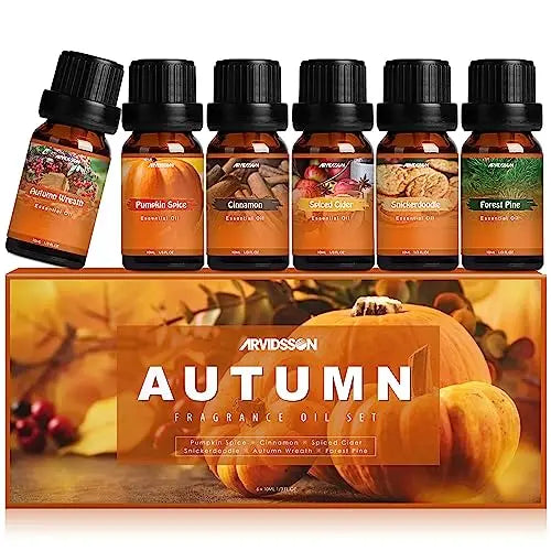 Autumn Fragrance Oil Set, Premium Fall Essential Oils for Diffuser and Candle Making -Cinnamon ARVIDSSON Au supplements