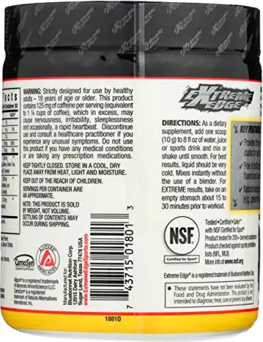 Bluebonnet Nutrition Extreme Edge Pre workout, Muscle Recharging Formula, Increases Bluebonnet Au supplements