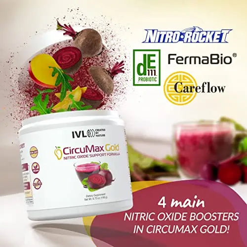 IVL - CircuMax Gold - Nitric Oxide Supplement Powder Boost - Organic Beets - Beetroot IVL Au supplements