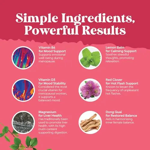 Complete Herbal Menopause Supplement for Women - Multibenefit Menopause Relief Hormone Natures Craft Au supplements