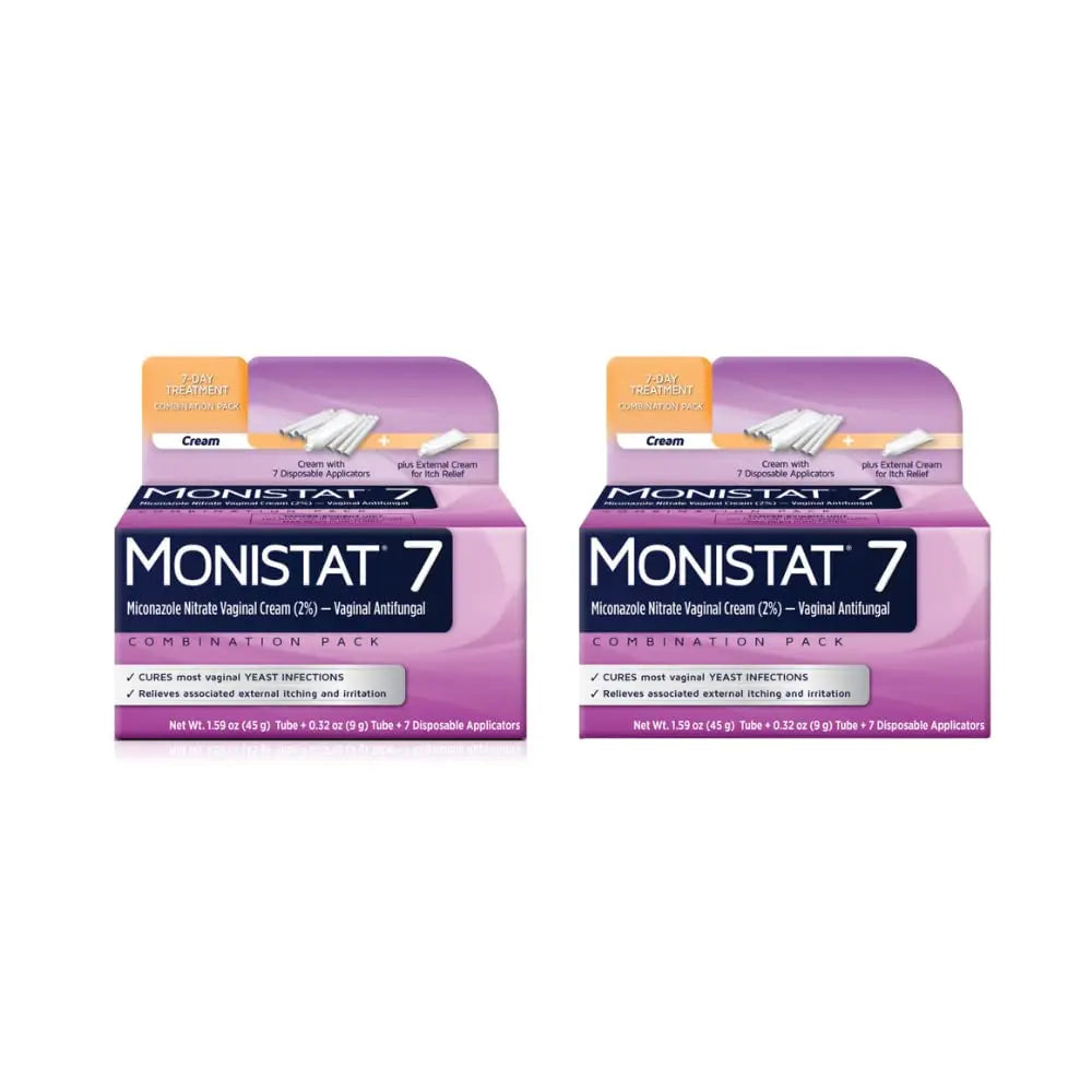 Monistat 7-Day Yeast Infection Treatment | Cream + External Itch Relief Cream | Pack of 2 Monistat Au supplements