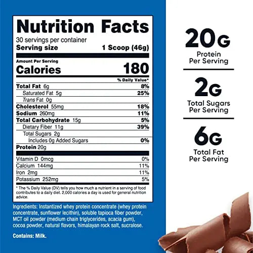 Nutricost Meal Replacement Shake Powder (Chocolate), 30 Servings - Protein, Non-GMO Nutricost Au supplements