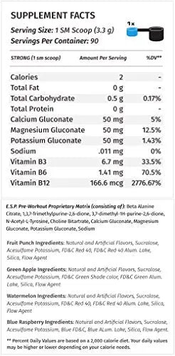 Metabolic Nutrition | ESP - Stimulating Pre Workout, Pre Intra Workout Supplement | Energy Metabolic Nutrition Au supplements