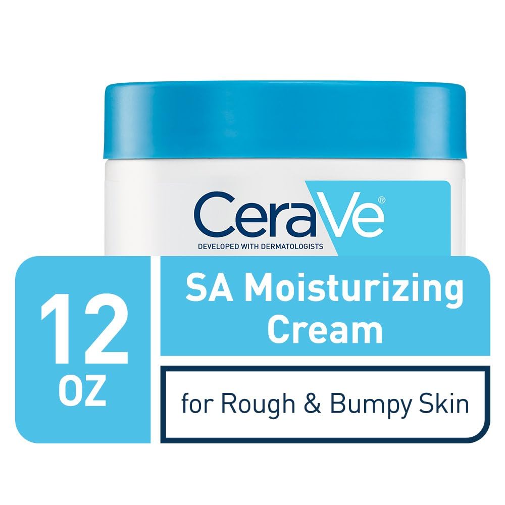CeraVe Moisturizing Cream with Salicylic Acid, Exfoliating Body Cream with Lactic & Hyaluronic Acid, Niacinamide