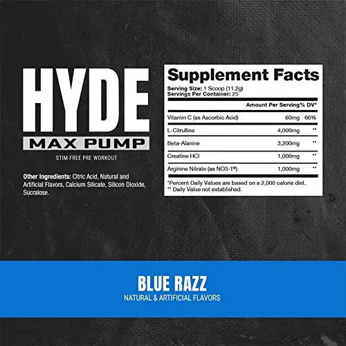 PROSUPPS Mr. Hyde Signature Blue Razz and Hyde Max Pump Blue Razz Bundle PROSUPPS Au supplements