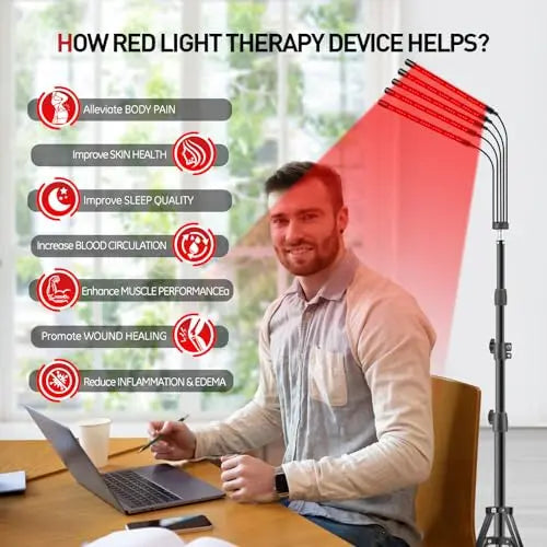 Red Light Therapy Lamp, 150 LEDs Infrared Light Therapy with Adjustable Stand - 660nm Redlight Rikimxin Au supplements