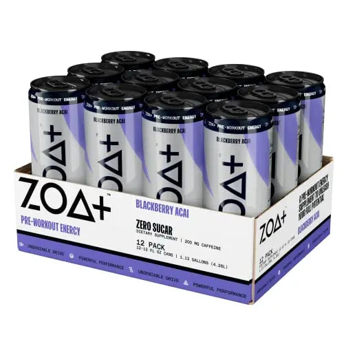 ZOA+ Plus Sugar Free Pre Workout Drinks Bundle | 12 Fl Oz, (36 Pack) | Nitric Oxide Support ZOA Au supplements