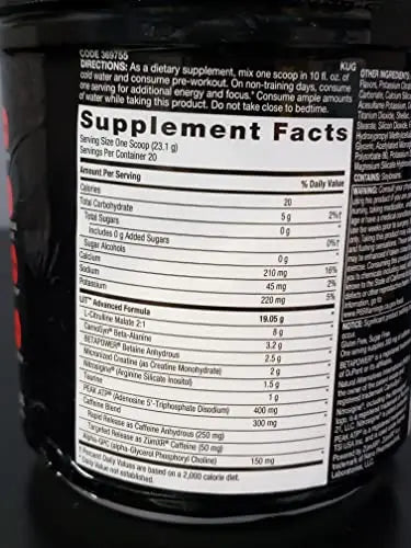 BEYOND RAW LIT AF | Advanced Formula Clinical Strength Pre-Workout Powder | Contains BEYOND RAW Au supplements