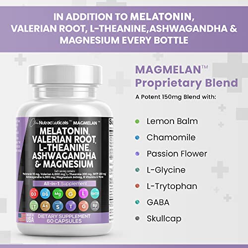 Melatonin 10mg Valerian Root 6000mg L Theanine 200mg Ashwagandha Clean Nutraceuticals Au supplements