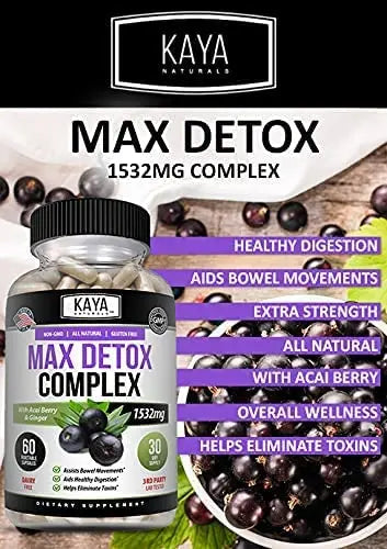 Kaya Naturals - Max Detox - 100% Natural, Healthy, Safe & New, Pure Herbal Ingredients Kaya Naturals Au supplements