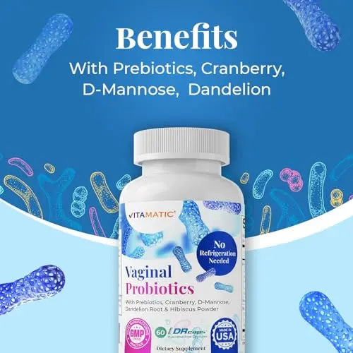 Vitamatic Vaginal Probiotics 20 Billions for Women pH Balance & Odor Control Vitamatic Au supplements