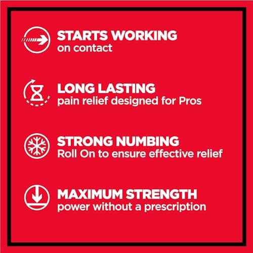 Absorbine Jr. PRO Maximum Strength Lidocaine Roll-On for Targeted Nerve and Muscle Pain Relief, 4% Lidocaine + 1.5% Phenol, Fast Acting & Long Lasting, 2.5 oz ABSORBINE JR. Au supplements