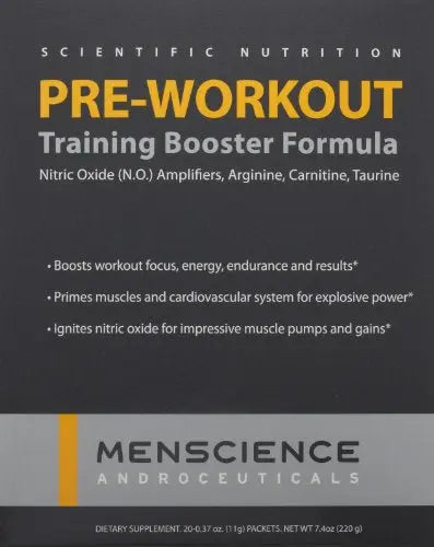 MenScience Androceuticals Pre-Workout Training Booster Formula, 0.4 oz MenScience Au supplements