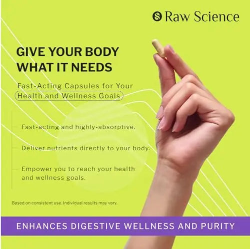 Colon Cleanse - Detox, Digestive Health, Psyllium Husk, Aloe Vera, Bentonite Clay, Acidophilus Probiotic S RAW SCIENCE Au supplements
