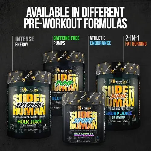 ALPHA LION Superhuman Pre Workout Powder, Beta Alanine, L-Taurine & Tri-Source ALPHA LION Au supplements