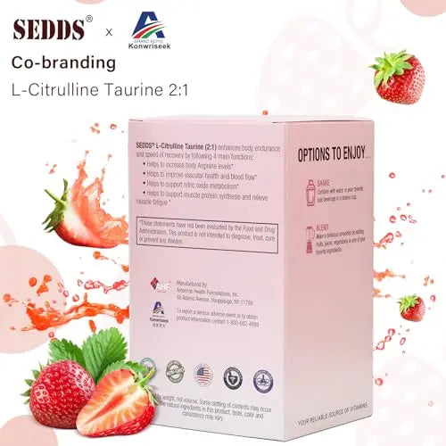SEDDS L-Citrulline Taurine 2:1, Strawberry-Flavored L Citrulline Powder Citrulline Supplements SEDDS Au supplements