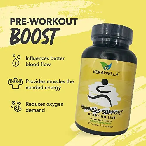 VeraWella - Runners Support Starting Line, Nitric Oxide Booster with L-Arginine, L Citrulline VeraWella Au supplements