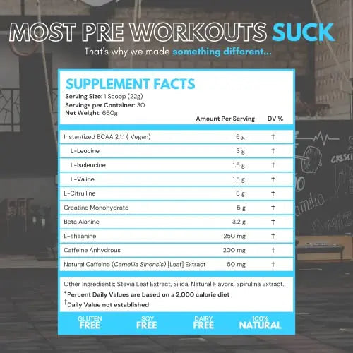TEDCo Pre Workout Powder - All Natural Preworkout for Men, Zero Artificial Sweeteners TEDCo Au supplements