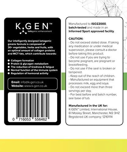 K-GEN™ Keto Greens Collagen Powder Superfood Micronutrient & Anti-oxidant Blend K GEN ketogenic enhancement Au supplements