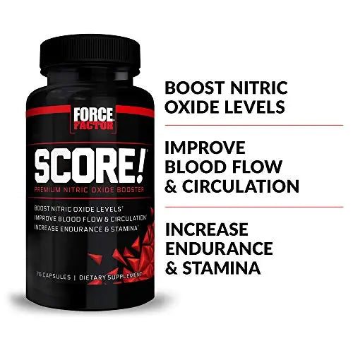 FORCE FACTOR Score!, 2-Pack, Nitric Oxide Supplement for Men, Nitric Oxide Booster Force Factor Au supplements