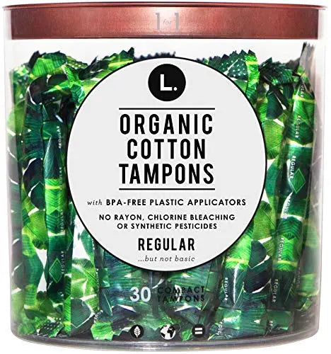 L. Organic Cotton Regular Absorbency Compact Tampons 30 Count L. Au supplements