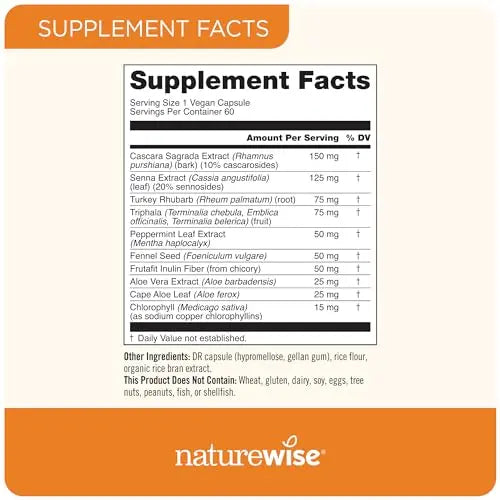 NatureWise Herbal Detox Cleanse Laxative Supplements | Natural Colon Cleanser Herb & Fiber Blend NatureWise Au supplements