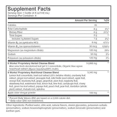IT WORKS! CLEANSE - 4 bottles It works! Au supplements
