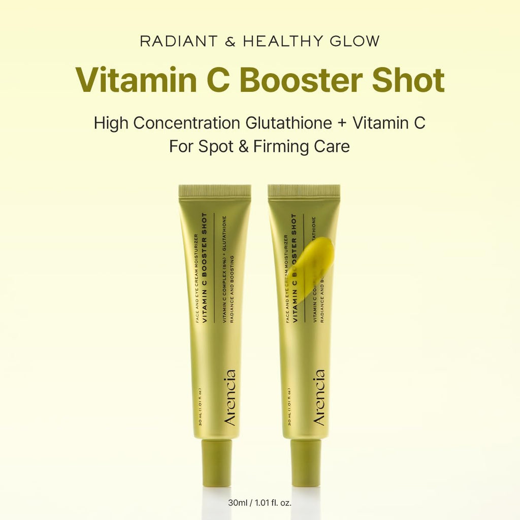 Arencia Vitamin C Booster Shot Serum with Glutathione, Niacinamide and Vitamin E for Dark Spot Care, Fine Lines & Wrinkles