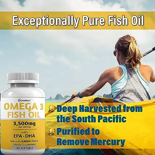 Burpless Fish Oil Pills. Triple Strength Omega 3 Fish Oil Burpless. EPA DHA Omega 3 Supplement Dr. Matthew Au supplements