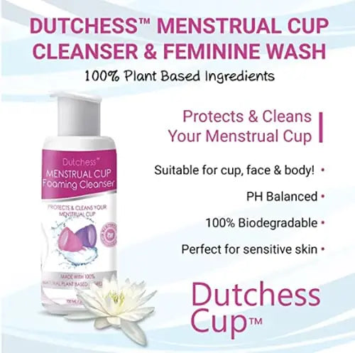 Dutchess Menstrual Cup Foaming Cleanser (3.4 oz) - Suitable for Silicone Menstrual Cups DUTCHESS Au supplements