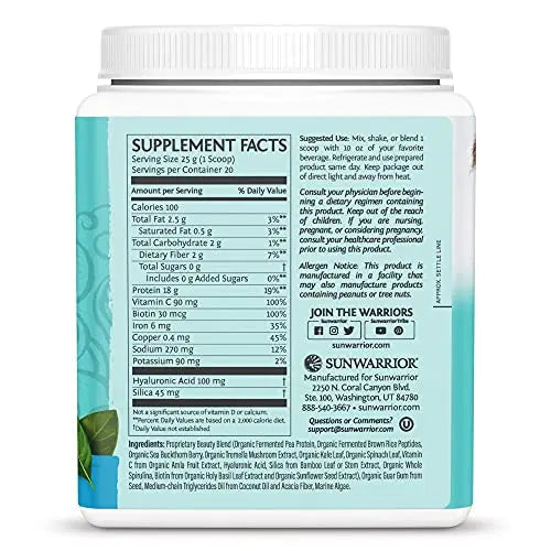 Sunwarrior Collagen Building Protein Peptides, Natural, 500 g Sunwarrior Au supplements